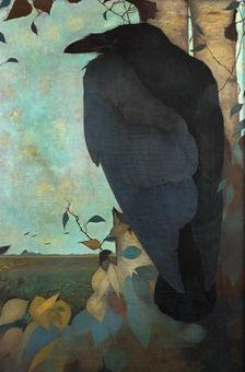 Crow on Birch Tree, 1913. Creator: Mankes, Jan (1889-1920)