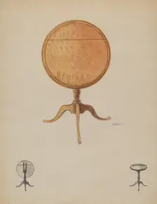 Crow's Nest Tilt Top Table, c. 1936. Creator: Herbert Marsh