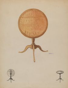 Crow's Nest Tilt Top Table, c. 1936. Creator: Herbert Marsh