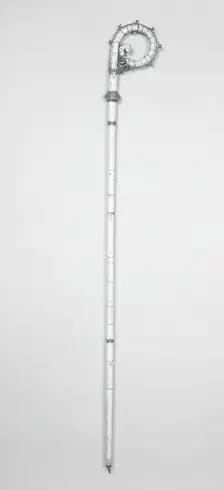 Crozier, Italy, 14th century, with 15th century German and other later metal fittings. Creator: Unknown