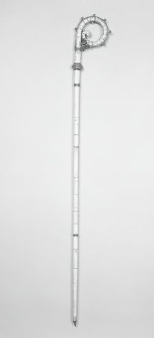 Crozier, Italy, 14th century, with 15th century German and other later metal fittings. Creator: Unknown
