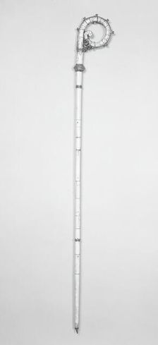 Crozier, Italy, 14th century, with 15th century German and other later metal fittings. Creator: Unknown