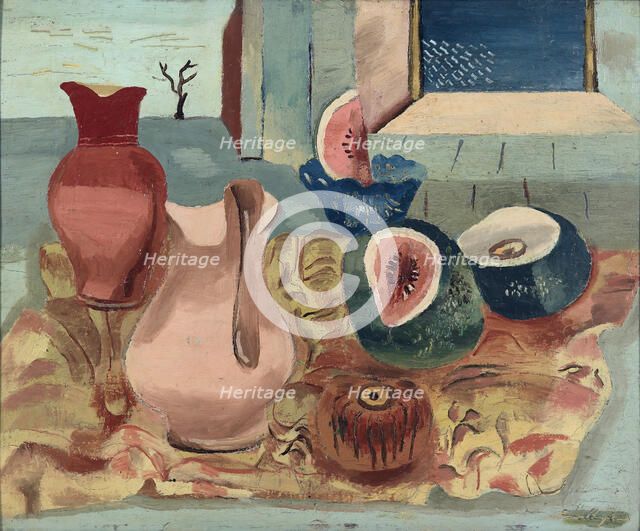 Cut melons,  c1931. Creator: Frances Hodgkins.