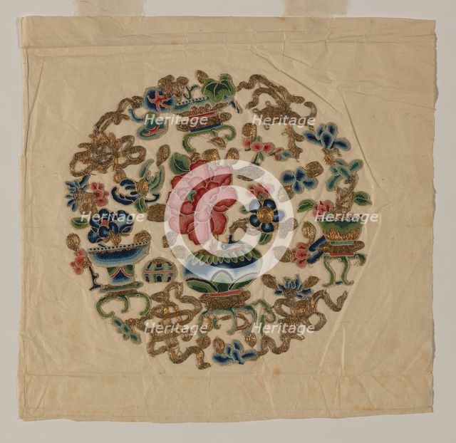Cut Out Motif (Needlework), China, Qing dynasty (1644-1911), 19th century. Creator: Unknown.