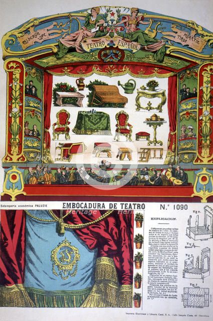 Cut-out of a theater of Estampería 'Paluzie', Barcelona 1920.