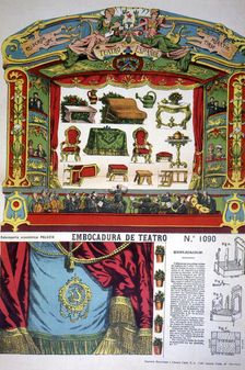 Cut-out of a theater of Estampería Paluzie Barcelona 1920