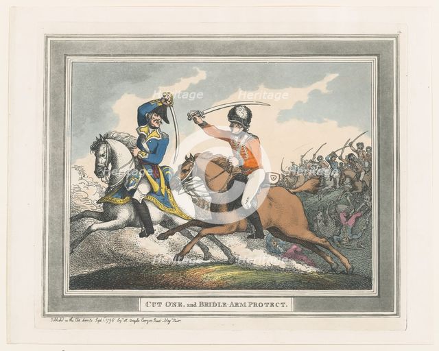 Cut One and Bridle Arm Protect, September 1, 1798., September 1, 1798. Creator: Thomas Rowlandson.
