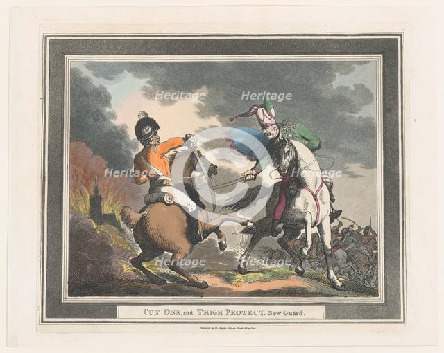 Cut One and Thigh Protect New Guard, 1798., 1798. Creator: Thomas Rowlandson.
