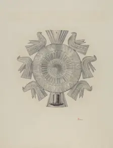 Cut Tin Candleholder, 1940. Creator: Hal Blakeley