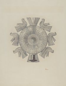 Cut Tin Candleholder, 1940. Creator: Hal Blakeley