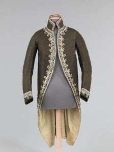 Cutaway coat, French, 1780-90. Creator: Unknown