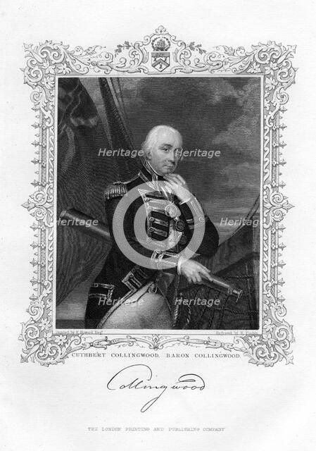 Cuthbert Collingwood, 1st Baron Collingwood, British admiral of the Royal Navy, 19th century.Artist: William Finden