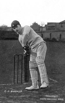 Cuthbert James Burnup (1875-1960), amateur cricketer and footballer, early 20th century.Artist: Bowden Bros
