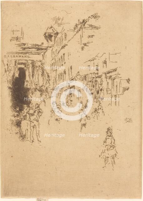 Cutler Street, Hounsditch, 1887. Creator: James Abbott McNeill Whistler.