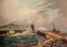 Cutter Entering Dover Harbour 1819. Artist: Robert Havell