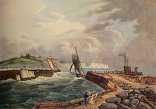 Cutter Entering Dover Harbour 1819. Artist: Robert Havell