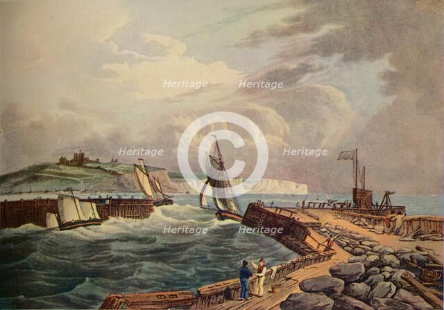 'Cutter Entering Dover Harbour', 1819. Artist: Robert Havell.