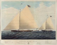 Cutter Yacht "Scud" of Philadelphia - Modelled by Robert L. Stevens, Esq., 1855. Creator: Nathaniel Currier