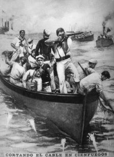 Cutting the Cienfuegos Cables, (1898), 1920s