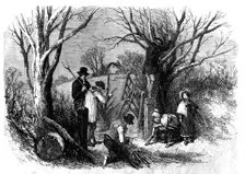 Cutting the Ashen Fagots; Devonshire, 1854. Creator: Edmund Evans