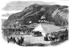 Cutting the first sod of the Conway and Llanrwst Railway, 1860. Creator: Unknown