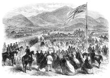 Cutting the First Turf of the Great Southern Railway at Christchurch, Canterbury, New Zealand, 1865. Creator: Unknown