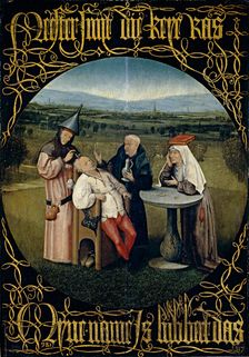 Cutting the Stone, between c1494 and c1516. Creator: Hieronymus Bosch