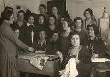 Cutting and sewing circle. Club "Communist". Moscow, 1920-1929. Creator: Unknown