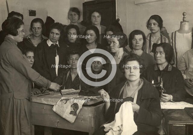 Cutting and sewing circle. Club "Communist". Moscow, 1920-1929. Creator: Unknown.