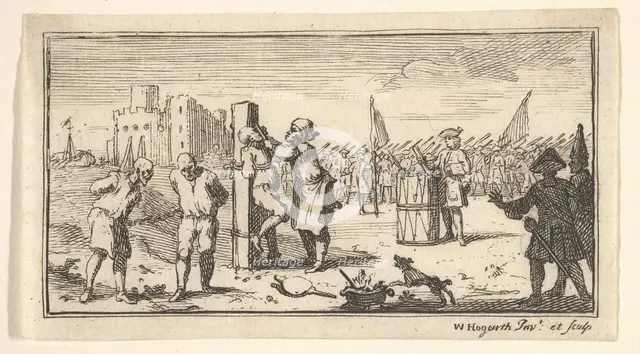 Cutting Off the Nose (Modern Military Punishments), after 1725. Creator: William Hogarth.