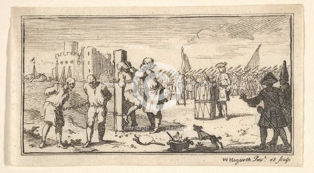 Cutting Off the Nose (Modern Military Punishments), after 1725. Creator: William Hogarth.