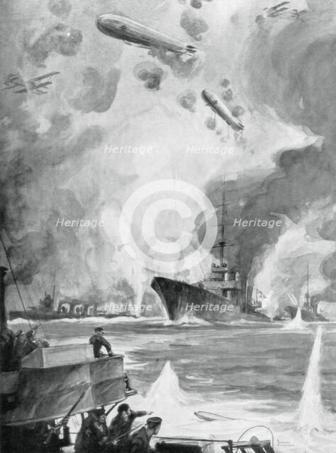 'Cuxhaven Raid', 25 December 1914, (1926).Artist: Charles Fouqueray