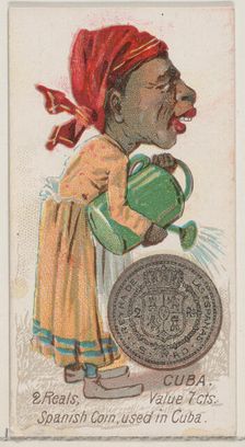 Cuba, 2 Reals, from the series Coins of All Nations (N72, variation 1) for Duke brand ciga..., 1889. Creator: Unknown