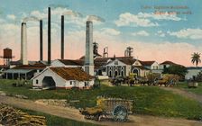 Cuba: Ingenio moliendo. Sugar Mill at work, c1900