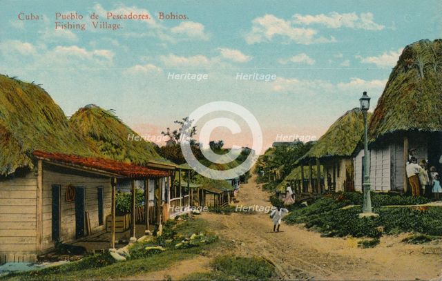 'Cuba: Pueblo de Pescadores. Bohios. Fishing Village', 1919. Artist: Unknown.