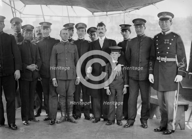 Cuban officers on the Cuba, 1913. Creator: Bain News Service.