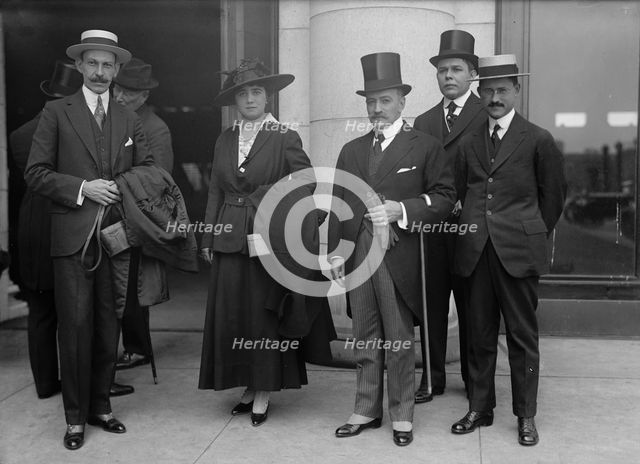 Cuban War Mission To The U.S. General Jose Martin And Wife, And Dr. Decespedes, Minister To US, 1917 Creator: Harris & Ewing.