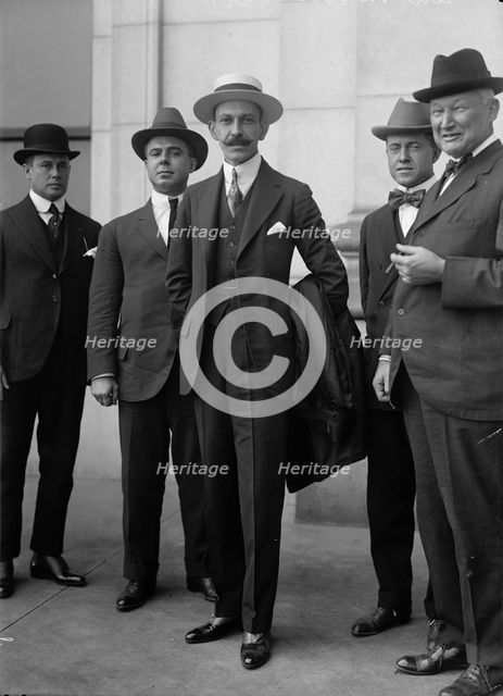 Cuban War Mission To The U.S. Lt.Col. Lezama, Alberto Carricarti, And Gen. Jose Marti..., 1917. Creator: Harris & Ewing.