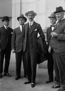 Cuban War Mission To The U.S. Lt.Col. Lezama, Alberto Carricarti, And Gen. Jose Marti..., 1917. Creator: Harris & Ewing