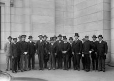 Cuban War Mission To The U.S. Lt. Col. Vander Gutch; Capt E.N. Tabio; Lt. Comdr. Kear, USN ..., 1917 Creator: Harris & Ewing