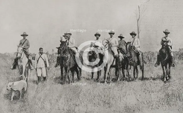 Cuban War of Independence (1895-1898): President Masó with his accompaniment, 1898.  Creator: Unknown.