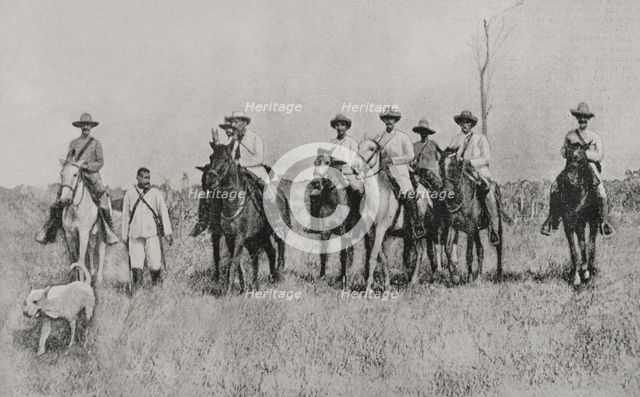 Cuban War of Independence (1895-1898): President Masó with his accompaniment, 1898.  Creator: Unknown.
