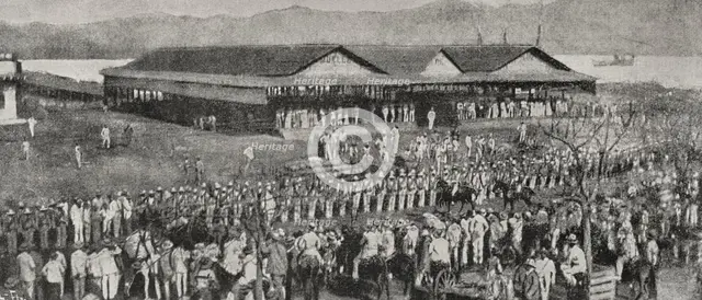 Cuban war of Independence: review of troops coming from the interior of the island, Cuba, 1898. Creator: Unknown.