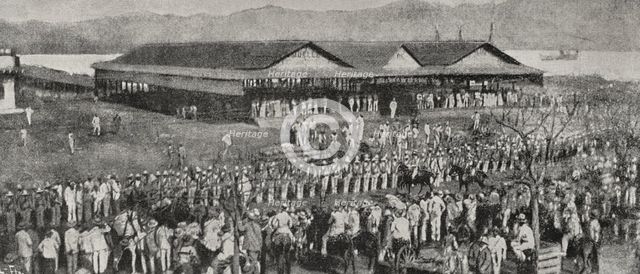 Cuban war of Independence: review of troops coming from the interior of the island, Cuba, 1898. Creator: Unknown.