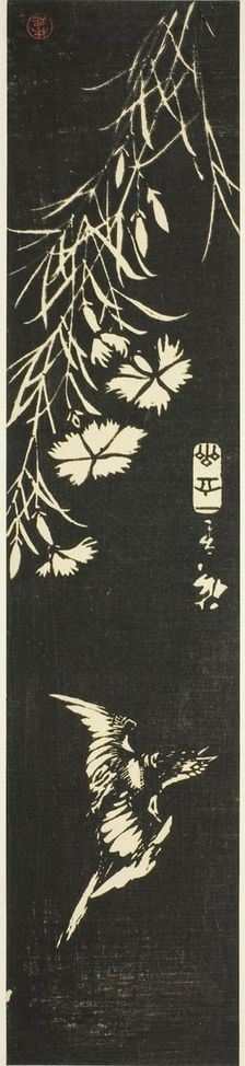 Cuckoo and pinks, c. 1843/46. Creator: Ando Hiroshige