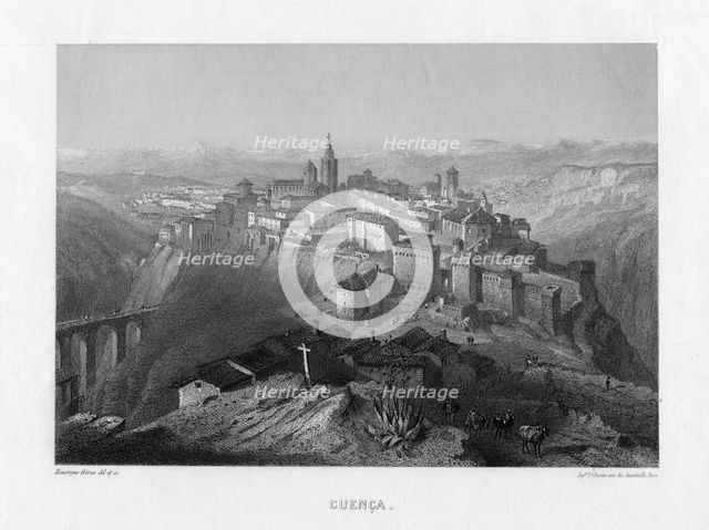 Cuenca, Spain, 19th century.Artist: Rouargue Brothers
