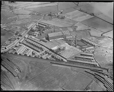 Cuerden Green and Lostock Hall Cotton Mills, Lostock Hall, Lancashire, c1930s. Creator: Arthur William Hobart