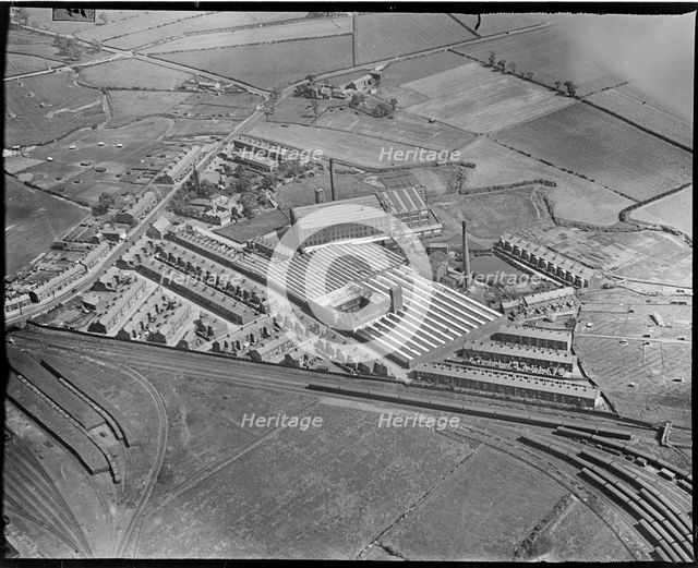 Cuerden Green and Lostock Hall Cotton Mills, Lostock Hall, Lancashire, c1930s. Creator: Arthur William Hobart.