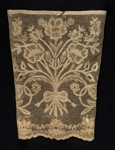 Cuff with Floral Vines, 19th century. Creator: Unknown