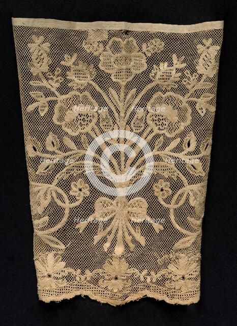 Cuff with Floral Vines, 19th century. Creator: Unknown.